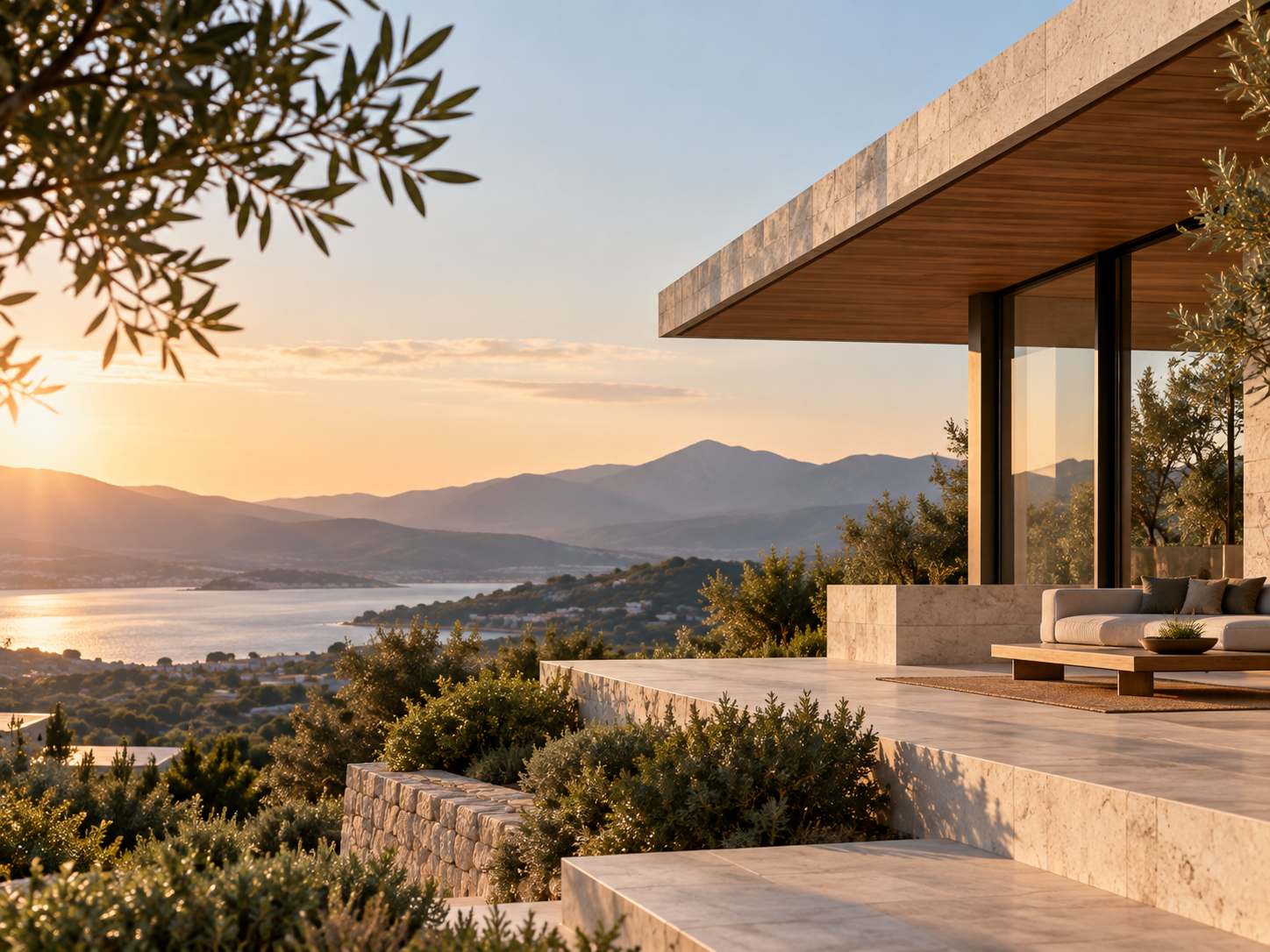 Arquitectura residencial contemporánea integrada en un paisaje natural